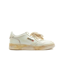 Autry Sup Vintage Low Leather White Uomo