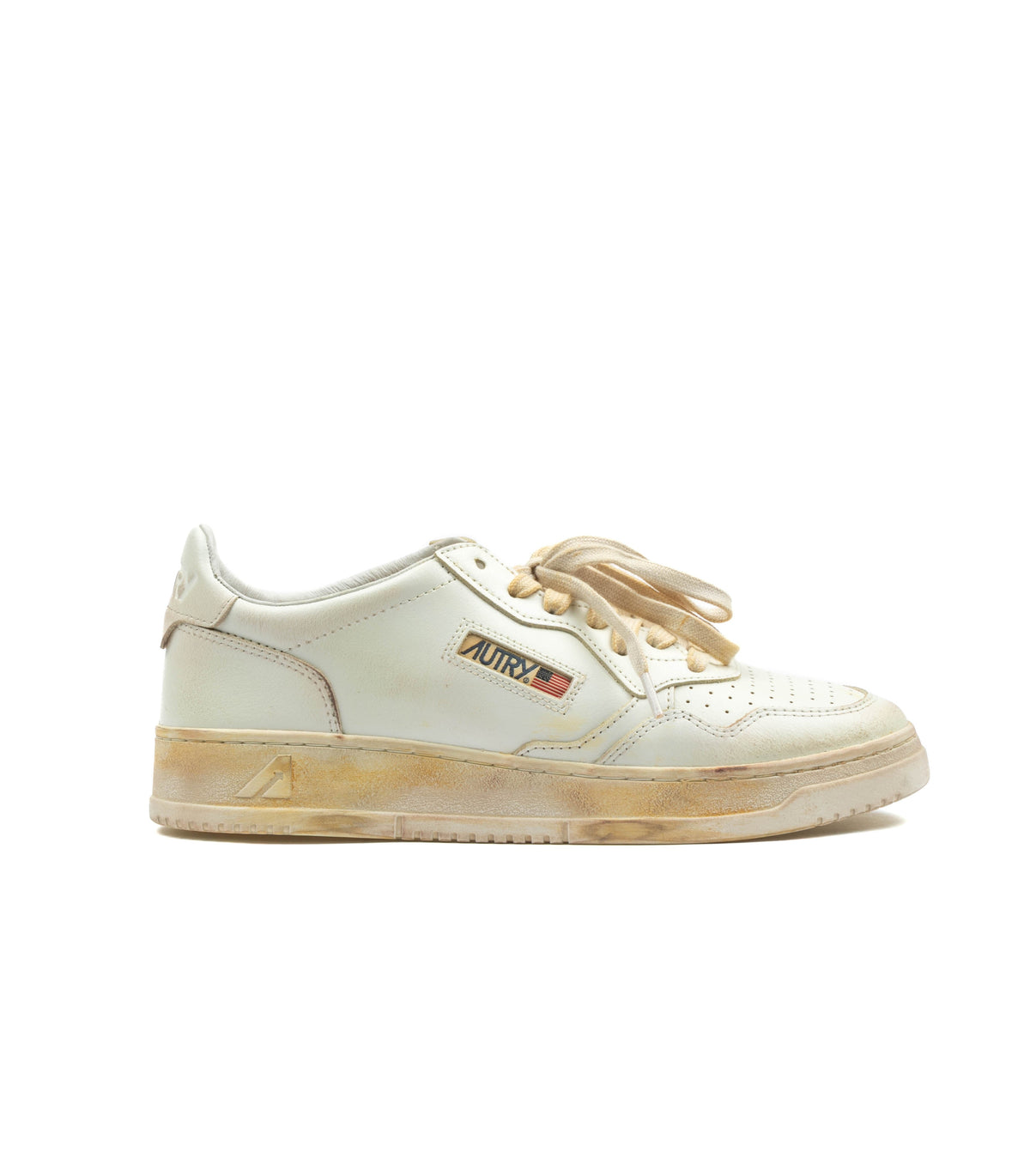 Autry Sup Vintage Low Woman Leather White