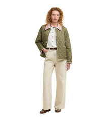 Barbour Icons Cropped Liddesdale Quilted Jacket Verde Donna