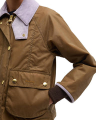 Barbour Cropped Beadnell Waxed Jacket Marrone Donna