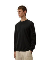 C.P. Company Cotton Crepe Crewneck Lens Sweater