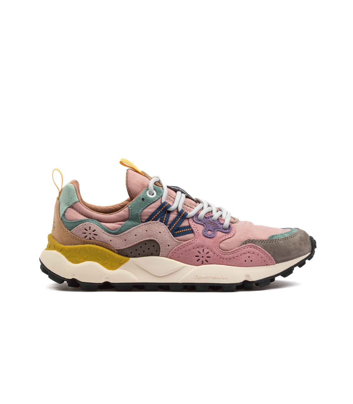 Flower Mountain Yamano 3 Suede Nylon Light Grey Cipria Light Pink Donna