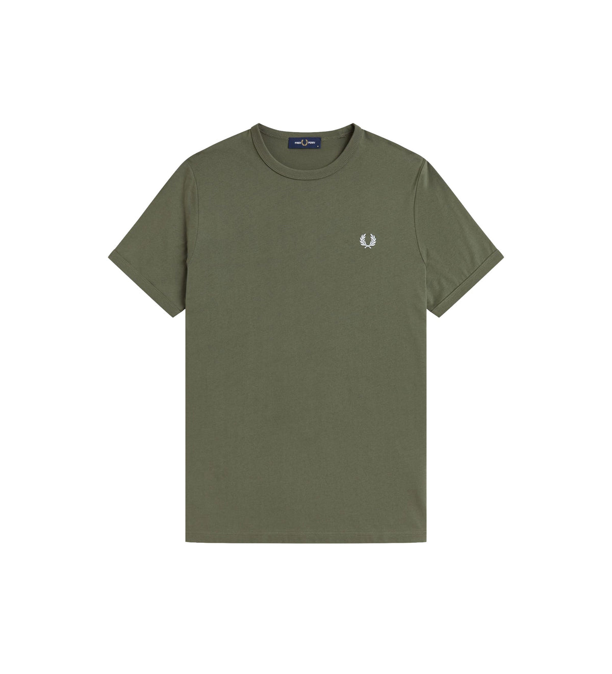 Fred Perry Ringer T-Shirt Verde Militare Uomo