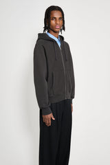 Stüssy Relaxed Zip Hoodie Washed Black