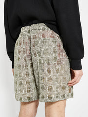 Olly Shinder Warp Print Sport Shorts Printed Green