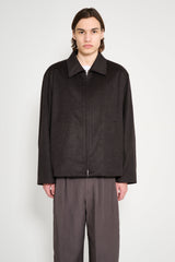 ssstein Pure Cashmere Zip Short Jacket Dark Brown